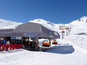 Flimsattelbahn - 4pers.| Seggiovia ad alta velocità (ad agganciamento automatico) con cupole di protezione