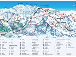 Mappa delle piste Breuil-Cervinia/Valtournenche/Zermatt - Cervino