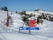 Segnaletica delle piste nell’area sciistica di Ruka