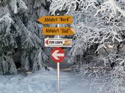 Segnaletica per la discesa nord e sud