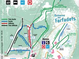 Mappa delle piste La Croix de Bauzon