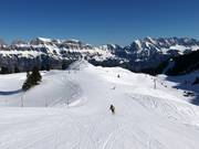 Pista di media difficoltà sotto il Maschgenkamm