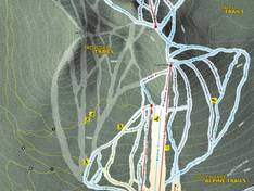 Mappa delle piste Willamette Pass - Crescent