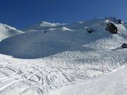 Fantastico terreno per la neve fresca sopra la Gummenalp