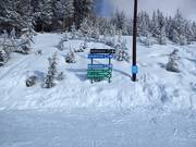 Segnaletica nell’area sciistica Fairmont Hot Springs