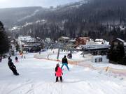 Vista sulle sistemazioni presso la stazione a valle della funivia