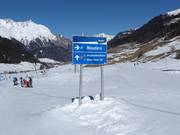 Segnaletica nell’area a valle