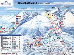 Mappa delle piste Tatranská Lomnica