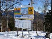 Tabellone informativo alla stazione a monte della Götschenkopfbahn