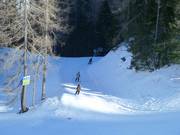 Pista di collegamento verso la stazione a monte della Wurzeralmbahn