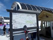 Mappa delle piste presso la stazione a valle Dollar Mountain