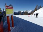 Segnaletica della discesa a valle verso St. Michael