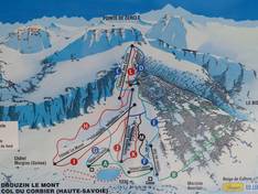 Mappa delle piste Drouzin le Mont - Le Biot-Col du Corbier