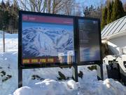 Tabellone informativo alla stazione a valle