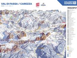Mappa delle piste Catinaccio/Ciampedie - Vigo di Fassa/Pera di Fassa