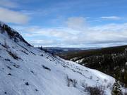 Pendii di neve fresca all'Hovde