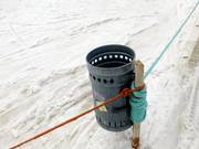 Cestino alla stazione a valle dello skilift Cristallo