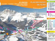 Mappa delle piste Gresse en Vercors
