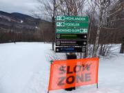 Segnaletica delle piste nell’area sciistica di Killington