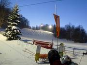 Vista dall'ingresso della seggiovia sulla pista