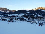 Vista sugli alloggi a Fieberbrunn presso la stazione a valle