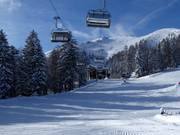 Vista dalla stazione intermedia fino alla stazione a monte