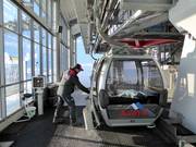 Le cabine vengono pulite quotidianamente.