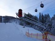 Innevamento della discesa a valle