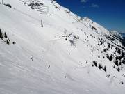 Zone di neve fresca impegnative sotto la Seegrube