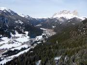 Vista sui paesi della Val di Fassa (Fassatal)