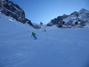 Pista nera Paradiso dal ghiacciaio Presena