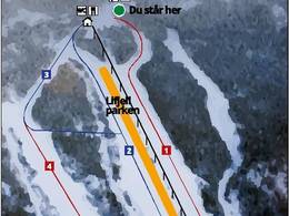 Mappa delle piste Lifjell