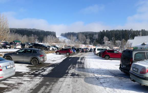 Boemia meridionale: Accesso nei comprensori sciistici e parcheggio – Accesso, parcheggi Lipno