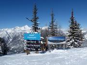 Segnaletica delle piste nell’area sciistica di Panorama