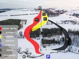 Mappa delle piste Am Richtergrund (Massive Snowpark) - Hermsdorf