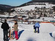 Pista da slittino presso il prato del paese