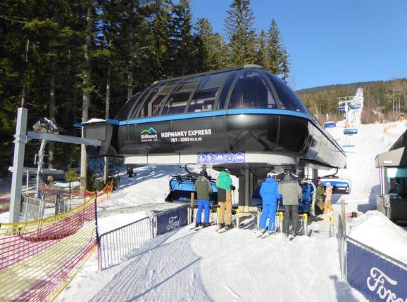 Hofmanky Express - 6pers.| Seggiovia ad alta velocità (ad agganc. autom.) con cupola di prot. e riscald. sedile