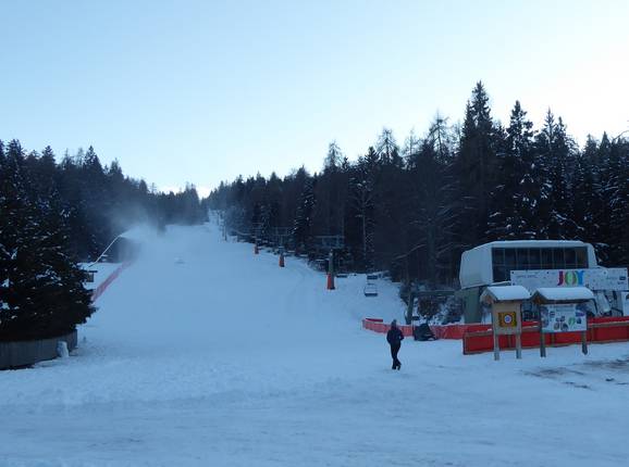 Vista sulla pista da sci al Passo della Mendola