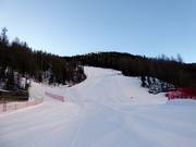 Discesa a valle verso la Grünbodenexpress al mattino