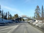 Strada per l’area sciistica Dundret Lapland