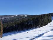 Vista dalla stazione a monte Hromovka verso Pláň