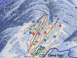 Mappa delle piste Černý Důl