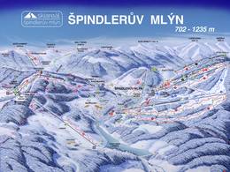 Mappa delle piste Špindlerův Mlýn