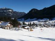 Vista sulle sistemazioni a Gosau