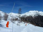 Cannoni da neve nel settore Vallée Blanche