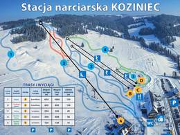 Mappa delle piste Koziniec - Czarna Góra