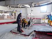 Alle stazioni di partenza degli impianti di risalita viene sempre prestata attenzione alla pulizia.