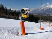 Innevamento sulla discesa a valle