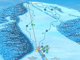 Mappa delle piste Čerťák - Václavov u Bruntálu