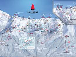 Mappa delle piste La Plagne (Paradiski)